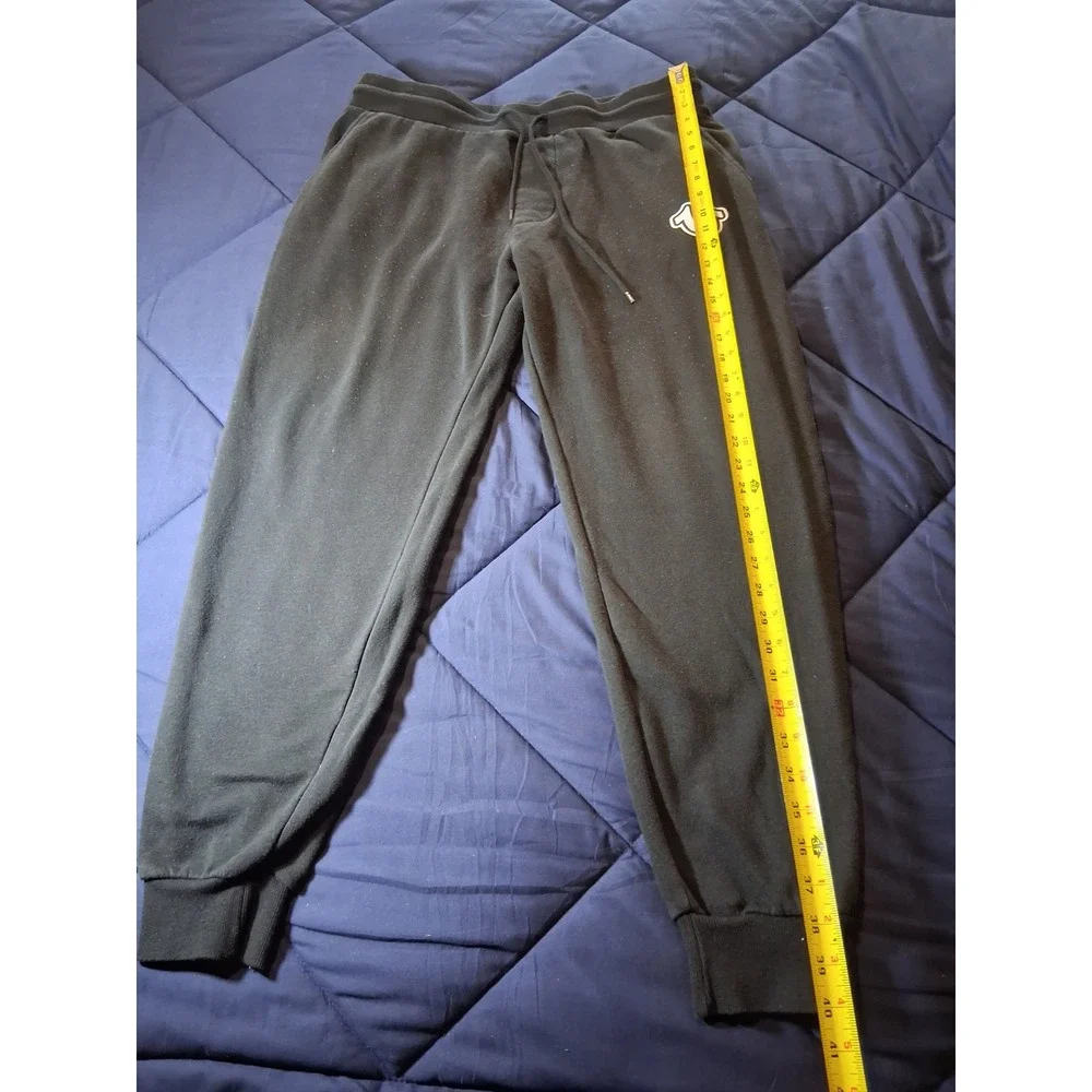 True Religion Mens Horseshoe Logo Jogger Sweatpants Black Size Large